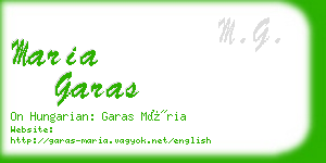 maria garas business card